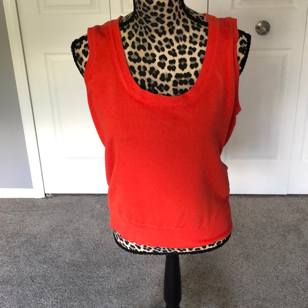 Evolution designs orange/red shell sweater